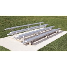 Portable Aluminum bleacher with Chain Link 15 foot 5 Row 6 Inch Rise