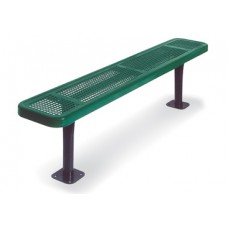 8 foot Park Bench no Back 2x10 Plank Portable Gray Recycled Plastic