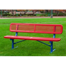8 foot Park Bench with Back 2x10 Plank Wall MT Green Recycled Plastic