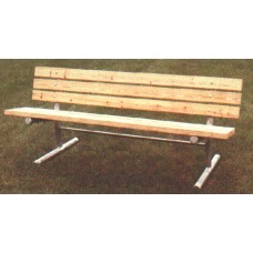 8 foot Treated SYP Slats Bench with Back Portable