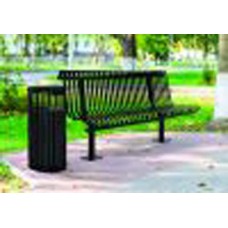 6 foot KENSINGTON BENCH With BACK SLAT PC FRAME