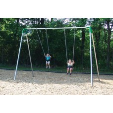 Single Bay Bipod Swing Set with 2 tot seats Blue yokes