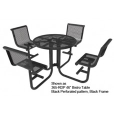 Bistro Table with Swivel Seats Diamond Pattern